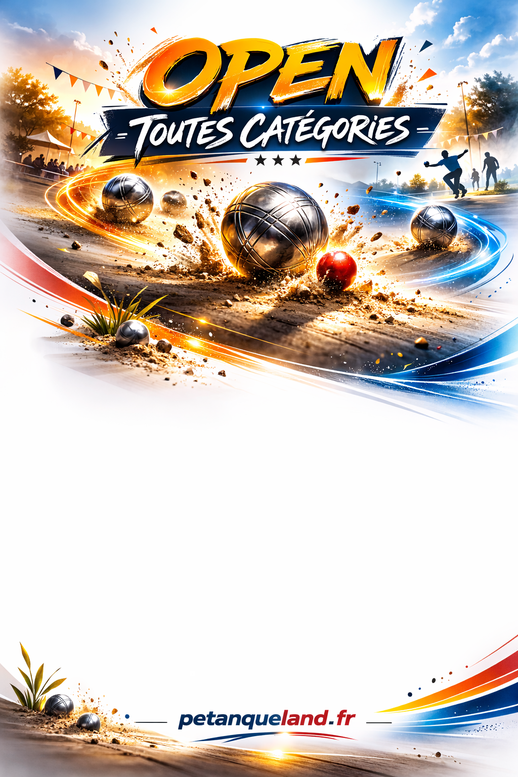 affiche petanque open dynamique