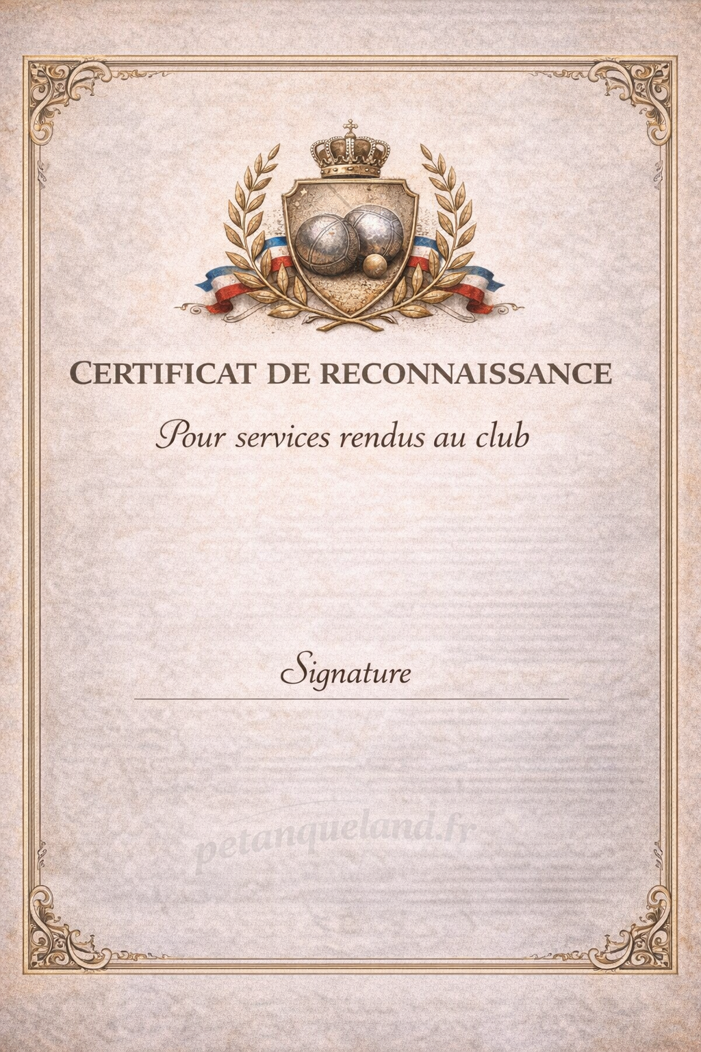 diplome honneur club