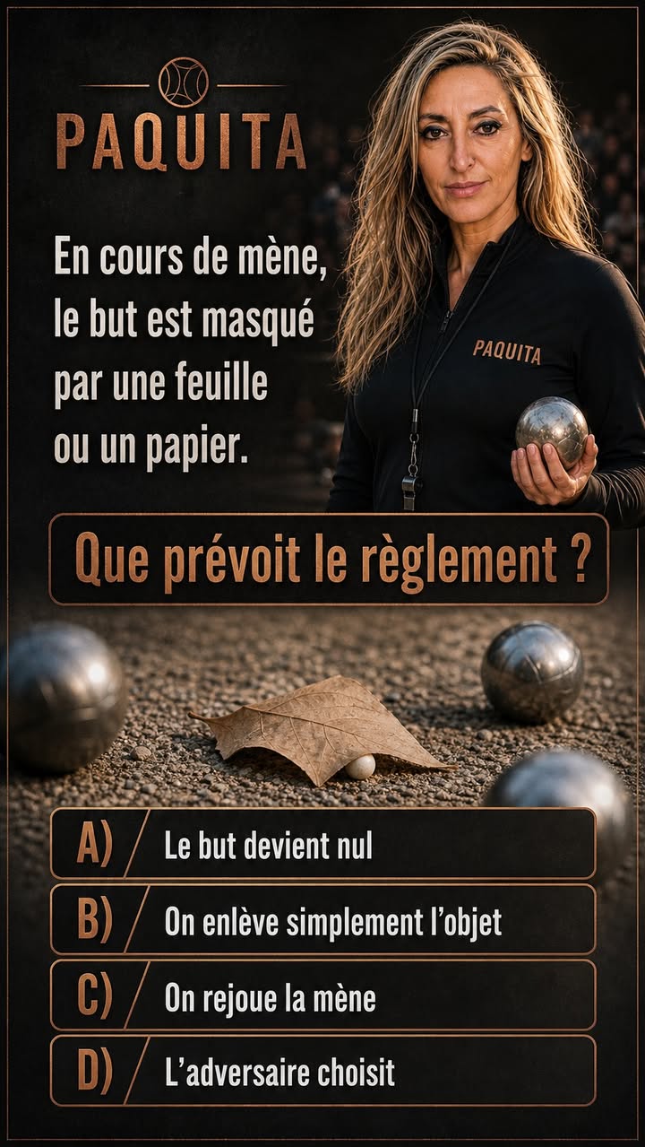 Quiz Paquita : En cours de mène, le but est momentanément masqué par une feuille. Quelle intervention est autorisée par le règlement