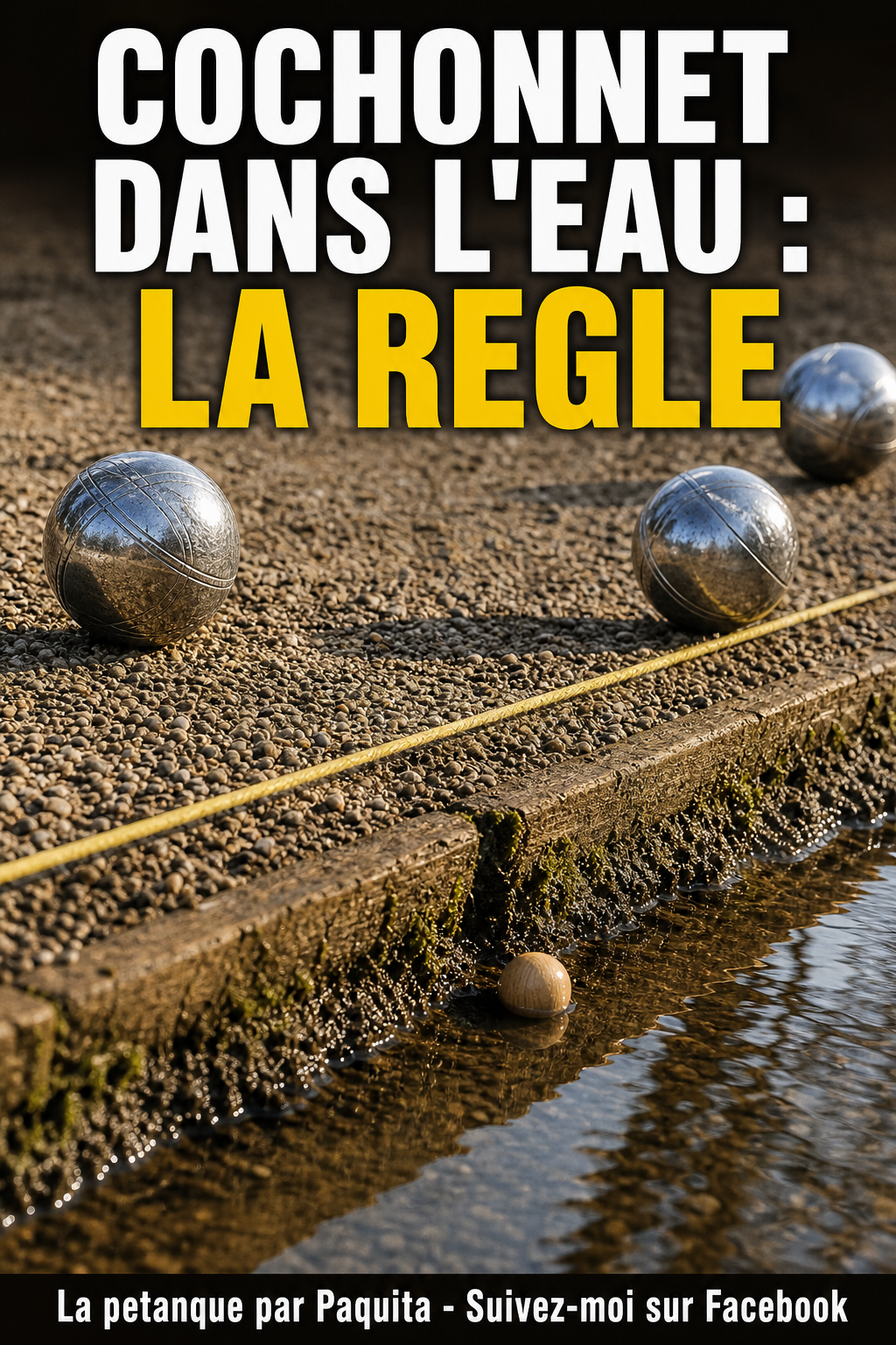 Cochonnet tombe dans l'eau ou un fosse : quelle regle officielle a la petanque ?