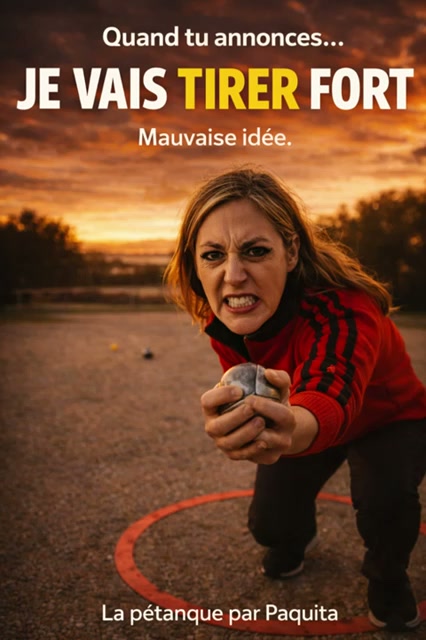 À la pétanque, il y a une phrase qui annonce souvent le drame : Je vais tirer fort.