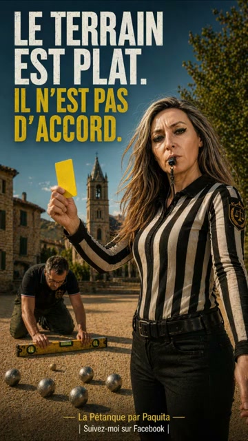 Il sort le niveau à bulle en pleine partie de pétanque ! 📐😂