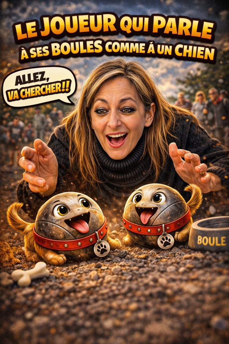 Le joueur qui parle à ses boules comme à un chien