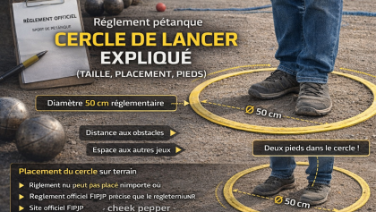 pétanque cercle de lancer