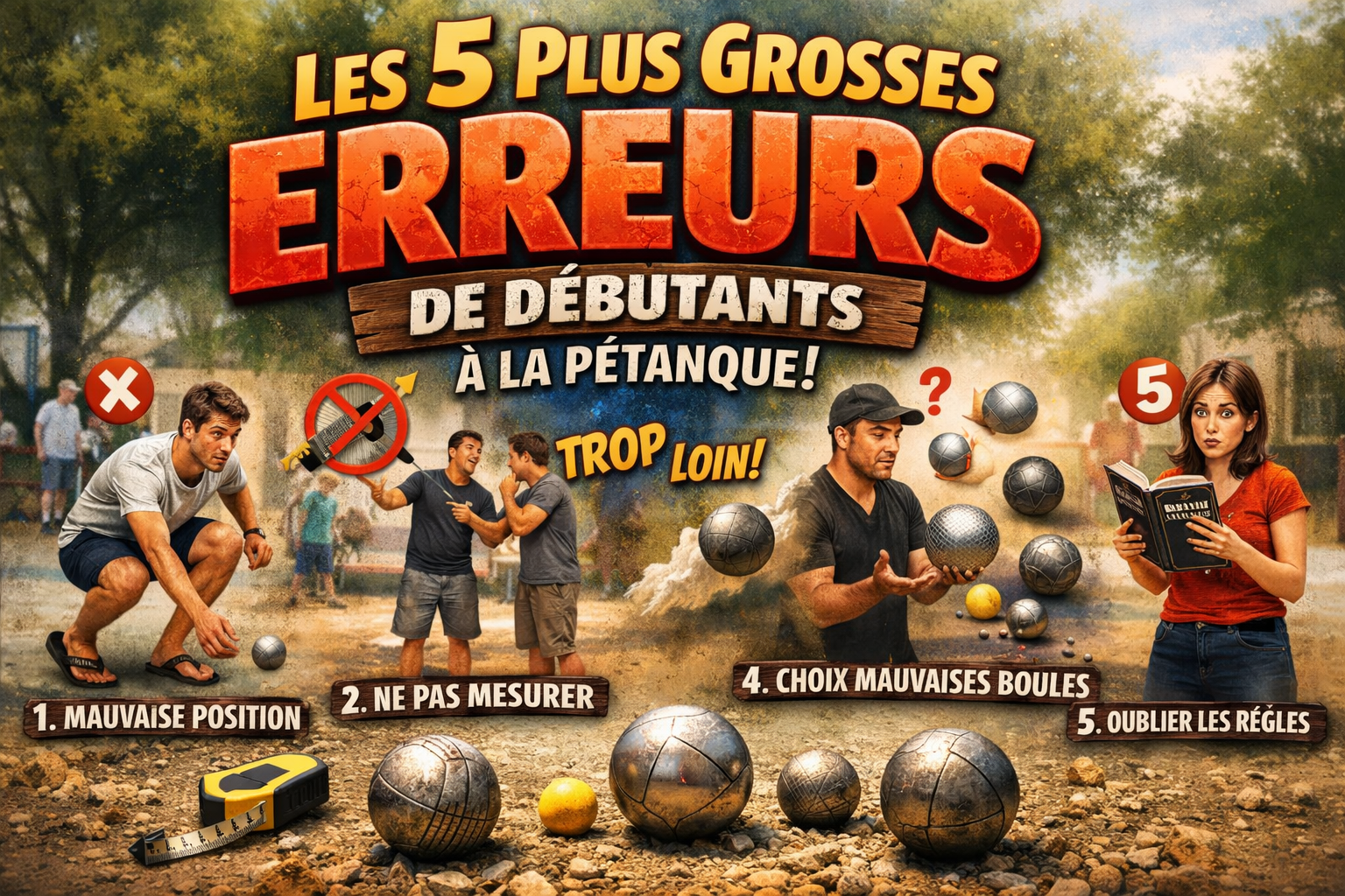 Les 5 plus grosses erreurs de débutants à la pétanque (et comment les éviter)