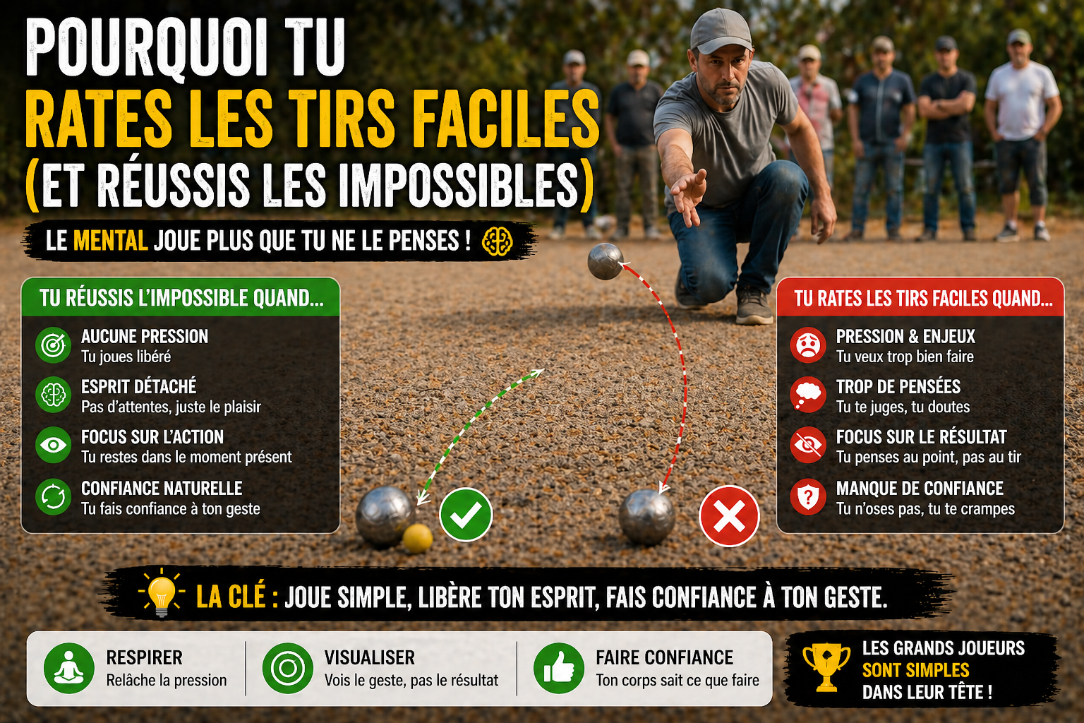Pourquoi tu rates les tirs faciles (et réussis les impossibles)