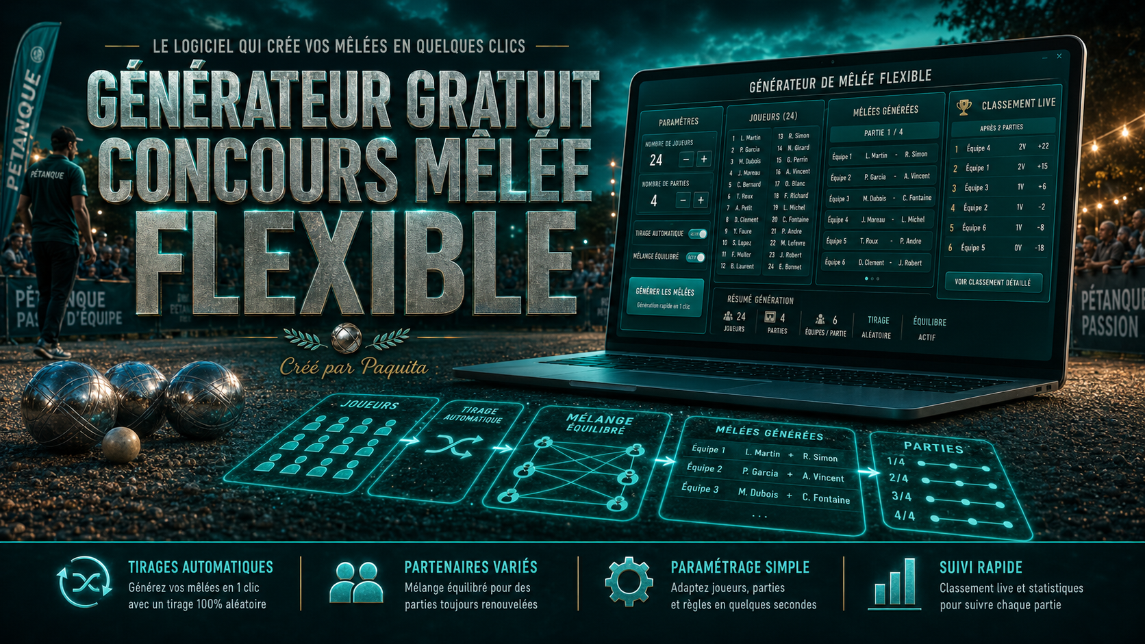 Concours mêlée flexible options Pointeur Milieu Tireur ect...