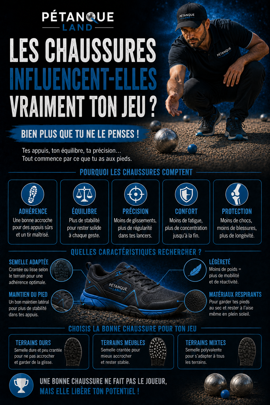 Les chaussures influencent-elles vraiment ton jeu ? (Pétanque)